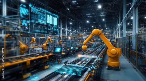 Automated Robotic Manufacturing in Modern Smart Factory