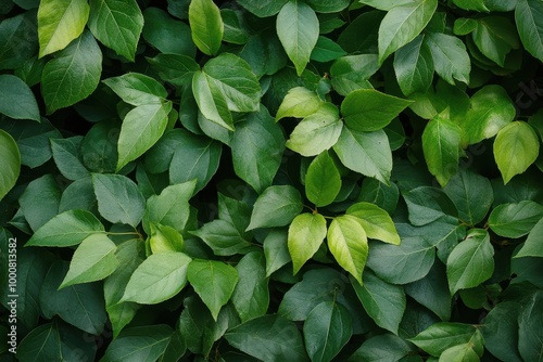 Green leaves background with natural texture and patterns.