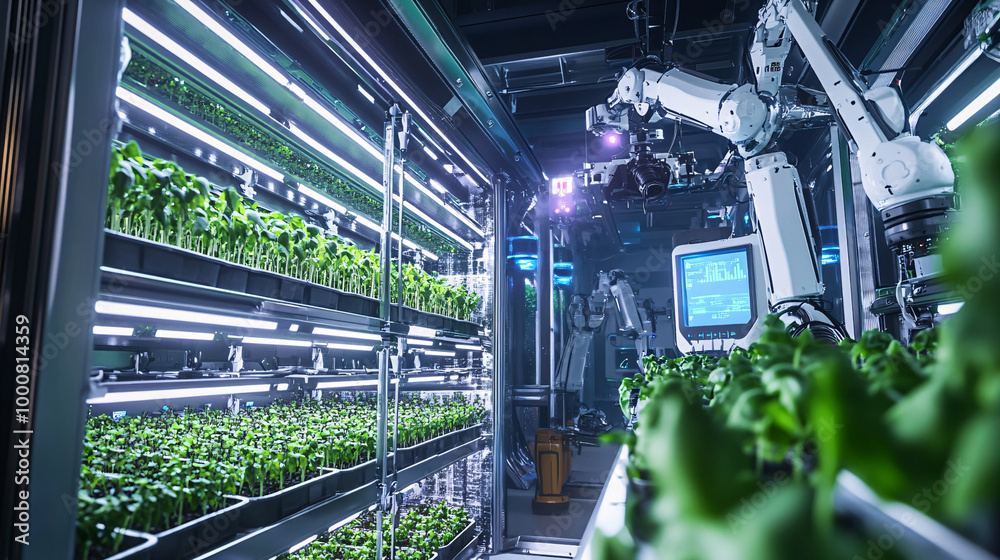 Robotic Automation in Vertical Indoor Farming Facility