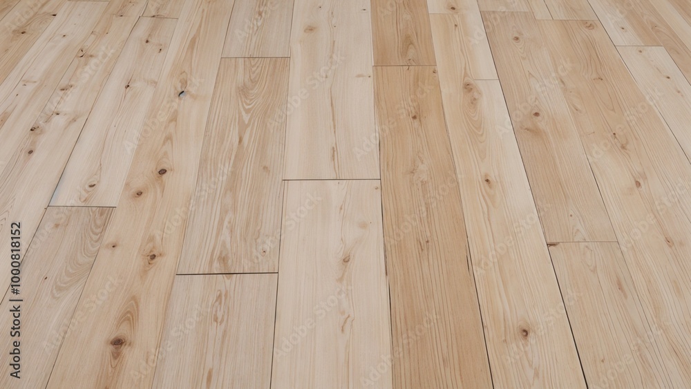 Fototapeta premium A close-up of wooden flooring, perfect for home decor, construction, or design-related themes. Clean, minimalistic, and natural.