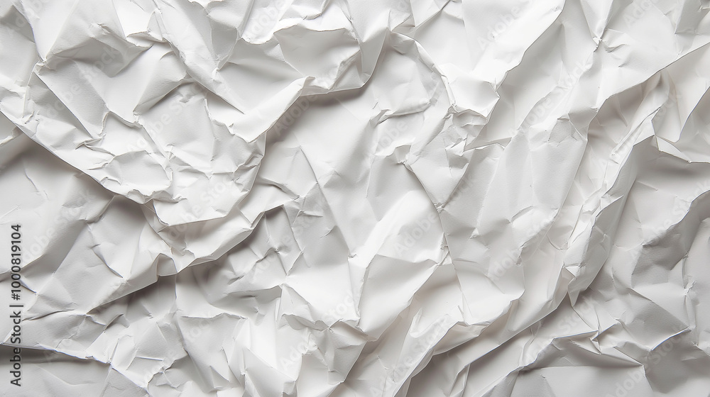 White paper texture, crumpled and creased with no text or images on it, top view. White paper texture, crumpled and creased with no text or images on it, top view.