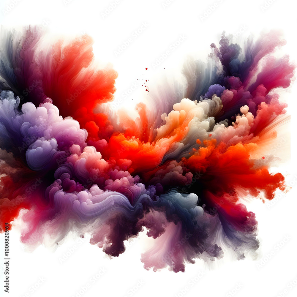 Obraz premium explosion of paint isolated on white background