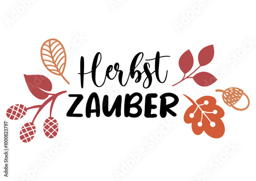 Herbstkranz Herbstzauber Blätter Nuss Beeren