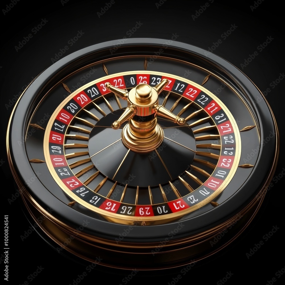 Casino roulette wheel on black background. 3d illustration. Casino roulette wheel on black background. 3d illustration.