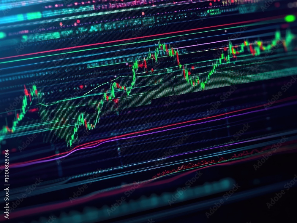 A day trading setup on a chart with multiple technical indicators, showing a green arrow breaking through a resistance line, signaling a buy opportunity. A day trading setup on a chart with multiple technical indicators, showing a green arrow breaking through a resistance line, signaling a buy opportunity.