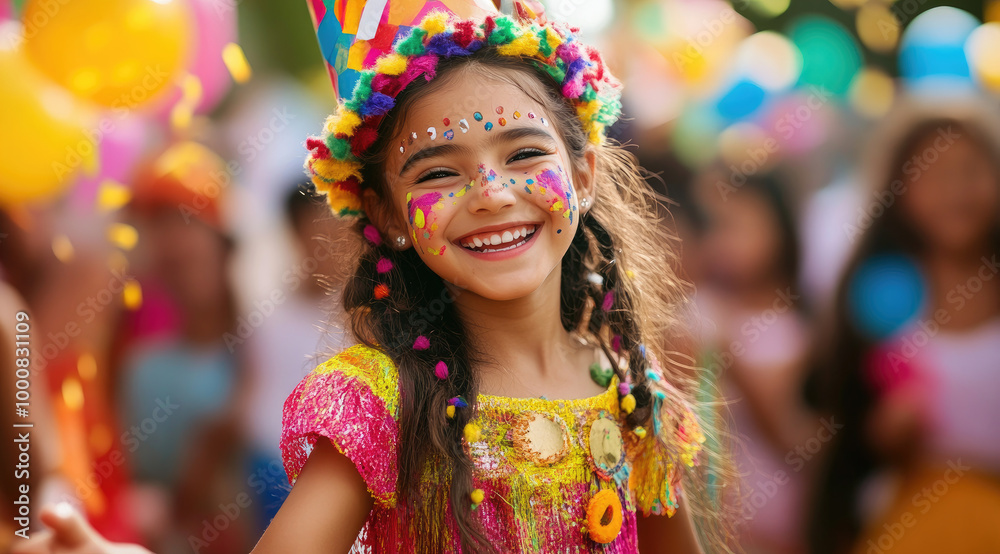 young children at a Halloween party, dressed in carnival costumes and face paint. young children at a Halloween party, dressed in carnival costumes and face paint.