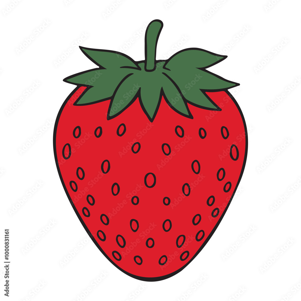 Strawberry icon vector art illustration. Strawberry icon vector art illustration.