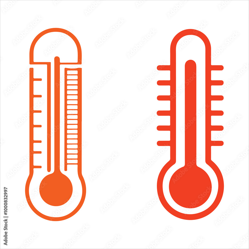 Thermometer icon vector art illustration. Thermometer icon vector art illustration.