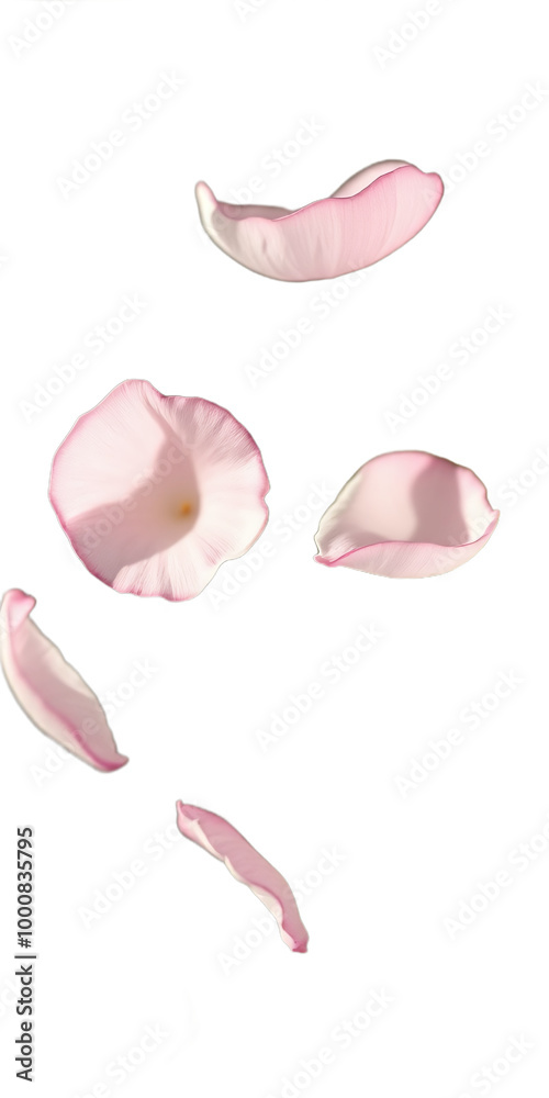 Pink petals floating in the air png isolate background Pink petals floating in the air png isolate background