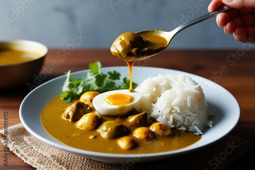 Flavor Fusion The Perfect Spoonful of Egg Curry and Rice photo