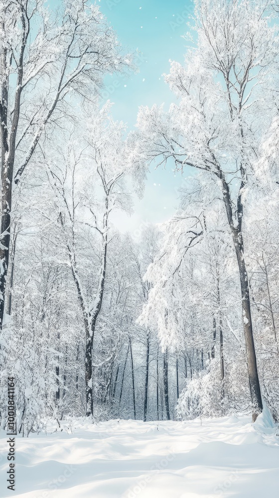 winter landscape with trees winter landscape with trees