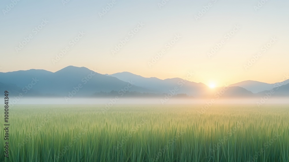 A beautiful mountain range with a sun setting in the background A beautiful mountain range with a sun setting in the background