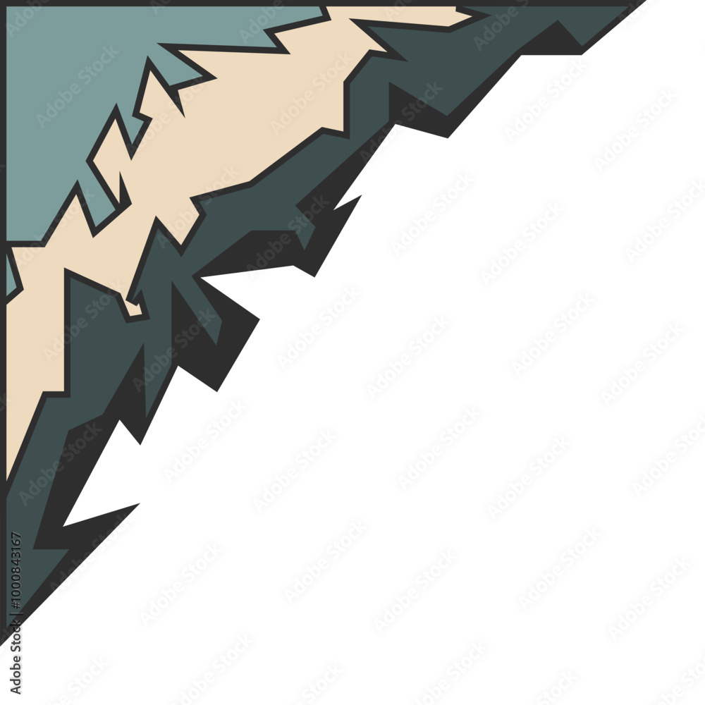 Abstract Thorns Corner With Outline Abstract Thorns Corner With Outline