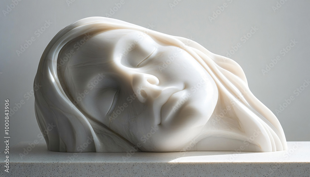 Smooth, flowing marble sculptures with soft shadows and lighting, giving an artistic, museum-like quality Smooth, flowing marble sculptures with soft shadows and lighting, giving an artistic, museum-like quality