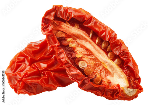 dried Tomato isolated on white background, full depth of field