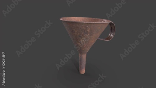 Old metal watering can