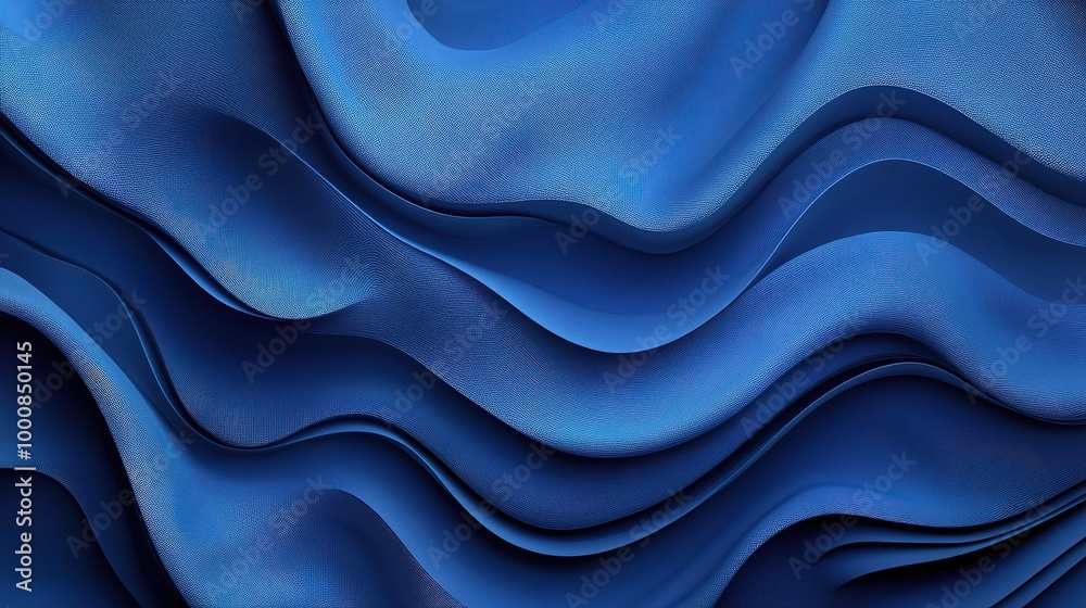 Abstract Blue Fabric Waves for Elegant Backgrounds Abstract Blue Fabric Waves for Elegant Backgrounds