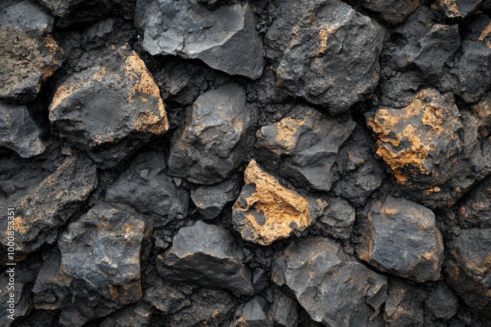 Volcanic tuff rock texture background - generative ai Volcanic tuff rock texture background - generative ai