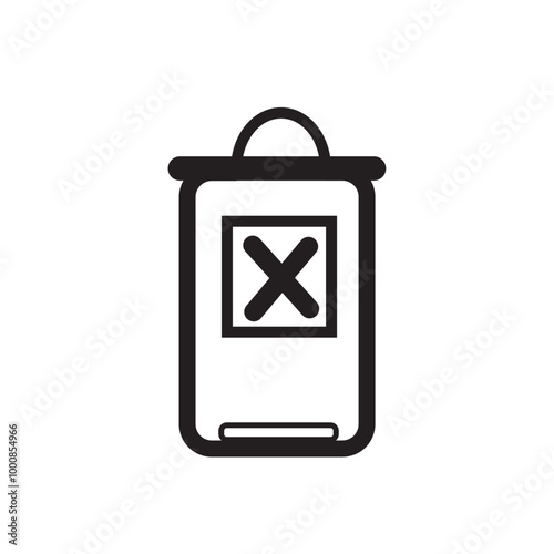 black trash can