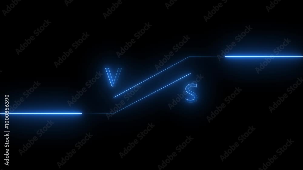 VS animation. Versus screen. The concept of battle, competition, duel ...