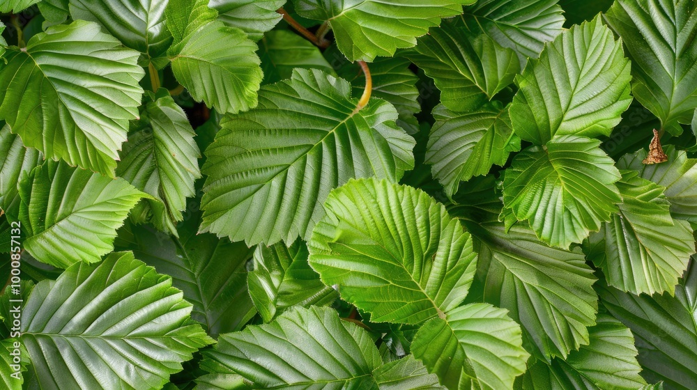 Fresh Sunny Green Beech Leaves Closeup Fagus Fresh Sunny Green Beech Leaves Closeup Fagus