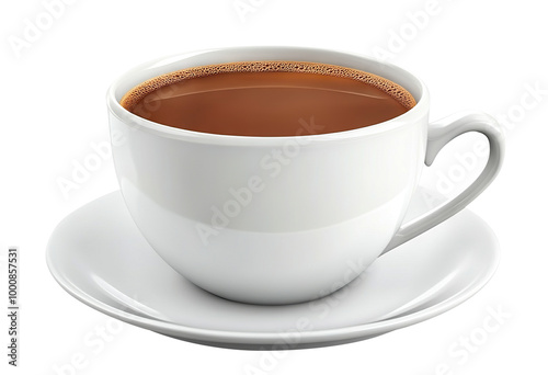 Wallpaper Mural Freshly brewed coffee in a white cup, isolated on transparent cutout background Torontodigital.ca