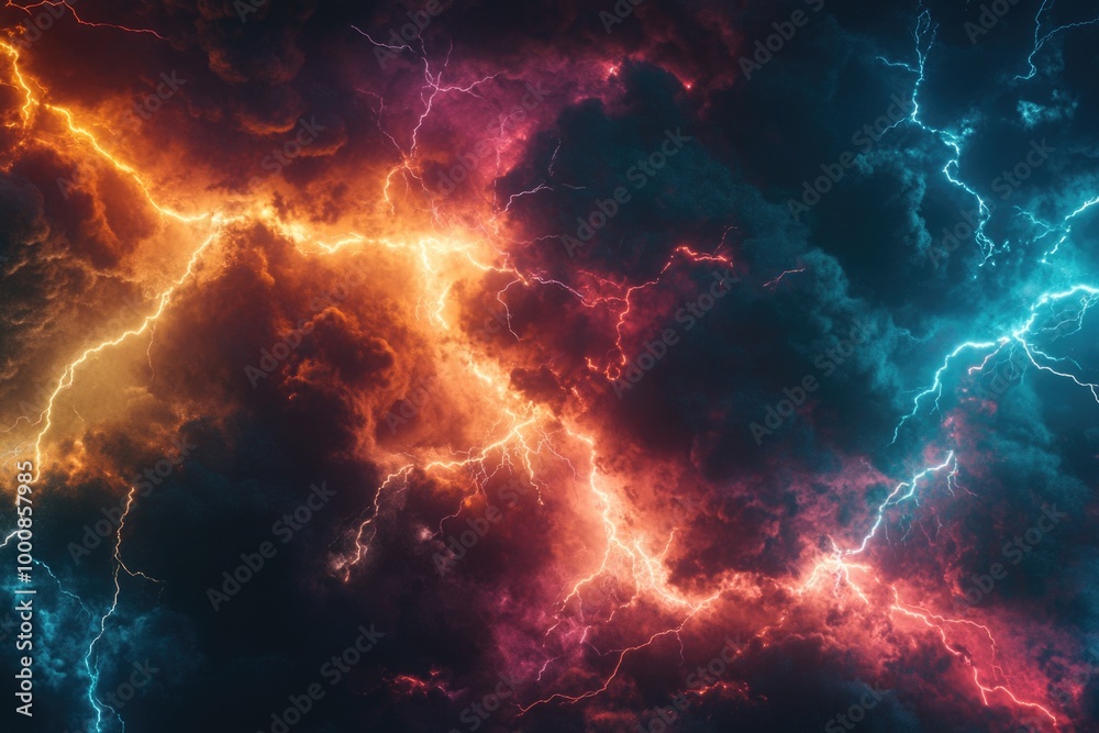 Lightning storm in the sky Lightning storm in the sky