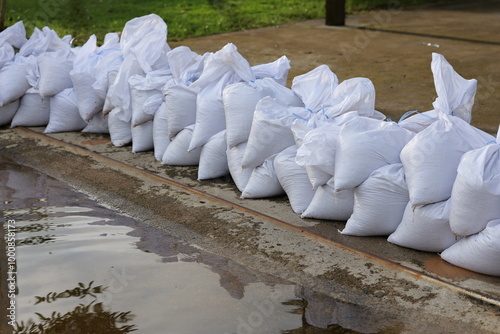 Photos Sandbag for flood protection