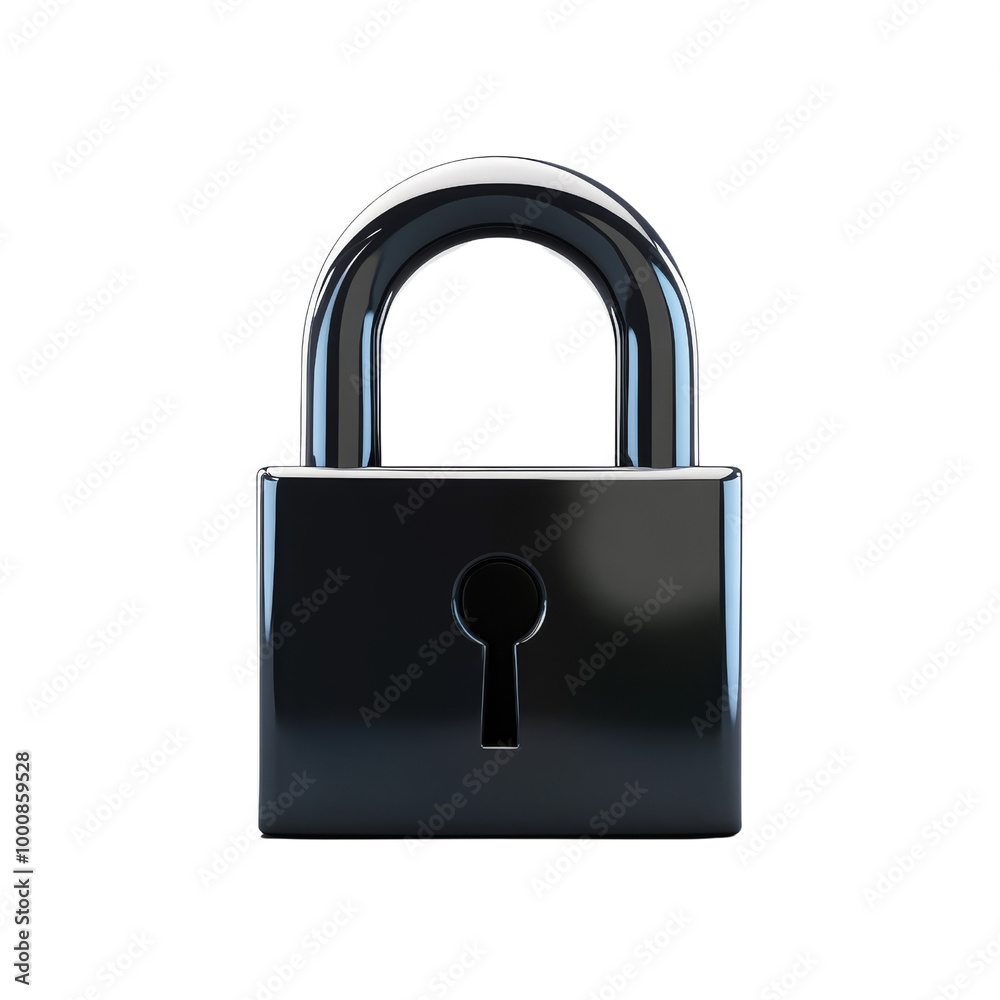 Secure Your Digital World - 3D Lock Icon for Safety Campaigns Secure Your Digital World - 3D Lock Icon for Safety Campaigns