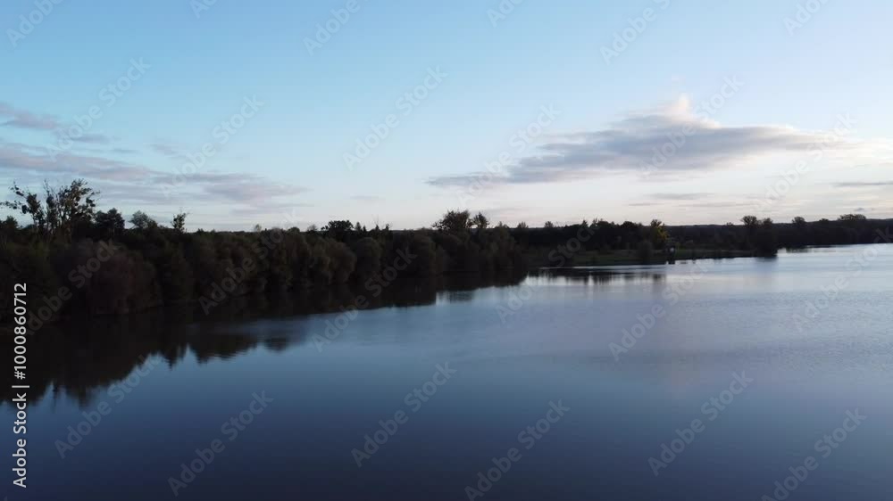 morning view from above on the lake surface, Dolni Benesov, Opava, Silesia, Czech, Landscape, Drone View morning view from above on the lake surface, Dolni Benesov, Opava, Silesia, Czech, Landscape, Drone View