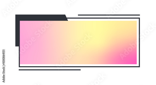Futuristic element vector illustration. Colorful lower third video overlay.