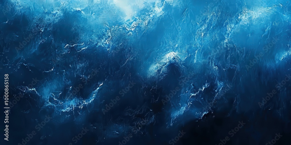 Obraz premium Dark Blue Abstract Painting with Textured Background