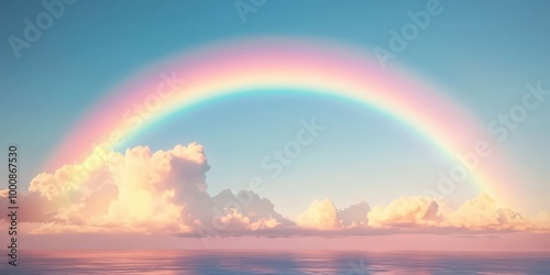 A Beautiful Rainbow in the Sky After the Storm