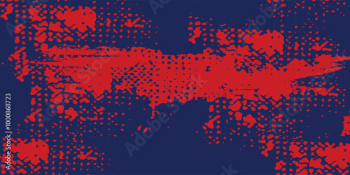 abstract blue and red sporty background with grunge effect vector