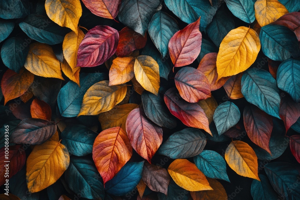 Close-up of colorful leaves Close-up of colorful leaves