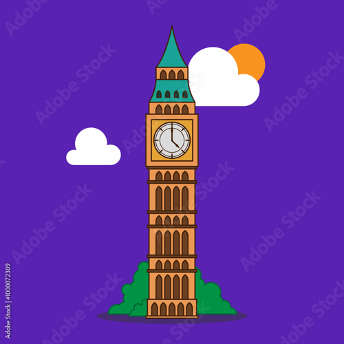 big ben vector illustration