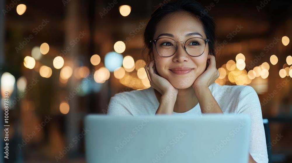 Young Asian Business Consultant Working on Laptop Young Asian Business Consultant Working on Laptop