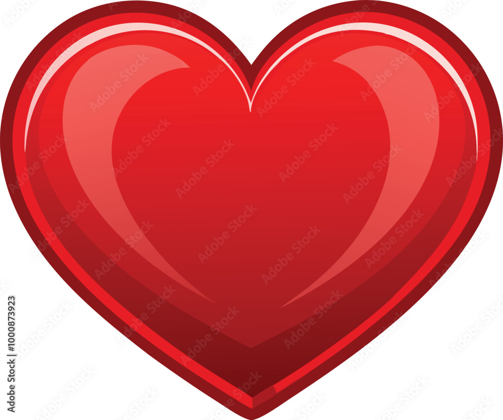 A red heart symbol representing love, affection, and emotional connection A red heart symbol representing love, affection, and emotional connection