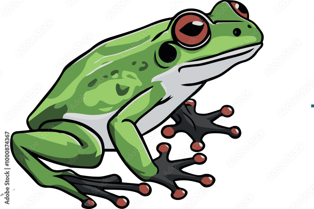 Obraz premium frog on a white background