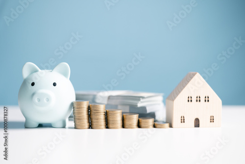 Buy a house, save money for a loan, understand home equity, and consider the value of insurance while collecting coins for additional funds. home, house, loan, equity, save, value, buy, money, coin.