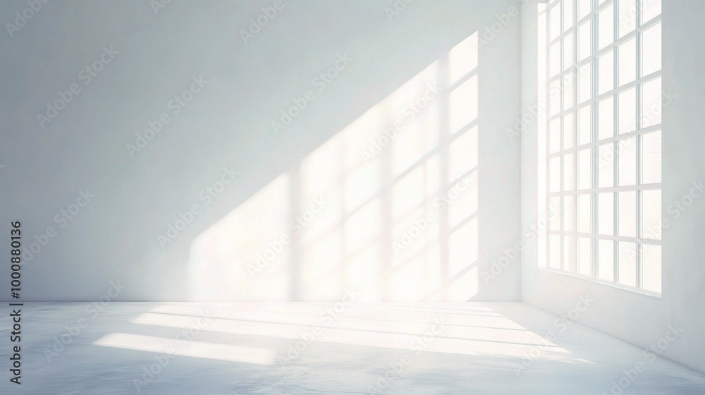 Fototapeta premium Bright Minimalist Interior with Natural Light