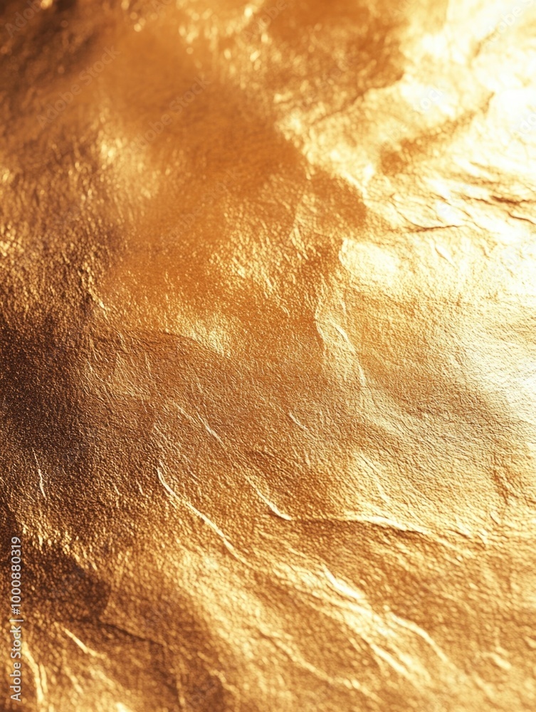 Fototapeta premium Gold Foiled Surface Close Up