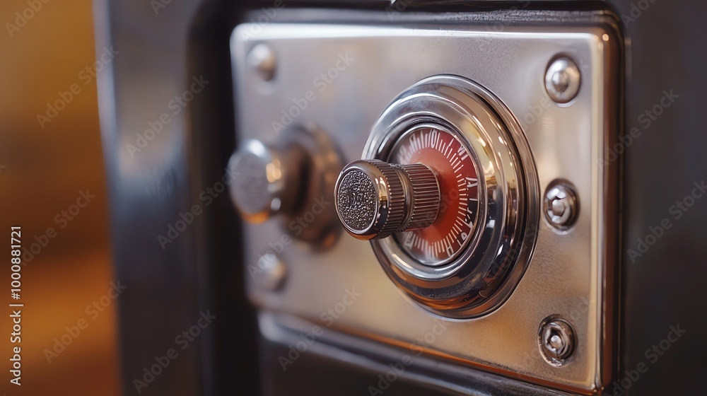 Close up of a combination lock on a safe. Close up of a combination lock on a safe.
