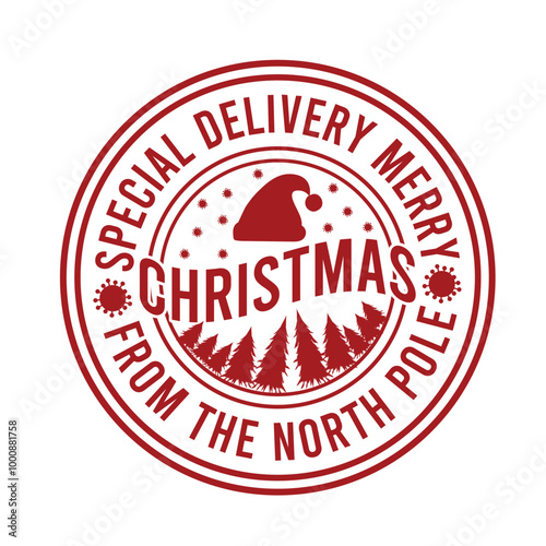 Special Delivery Merry Christmas From The North Pole Christmas Shirt Design