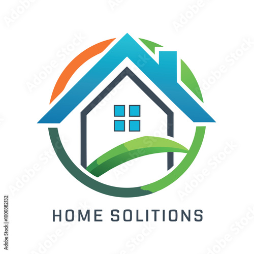 A real estate company logo with a green house icon, symbolizing a business focused on eco-friendly home sales and construction