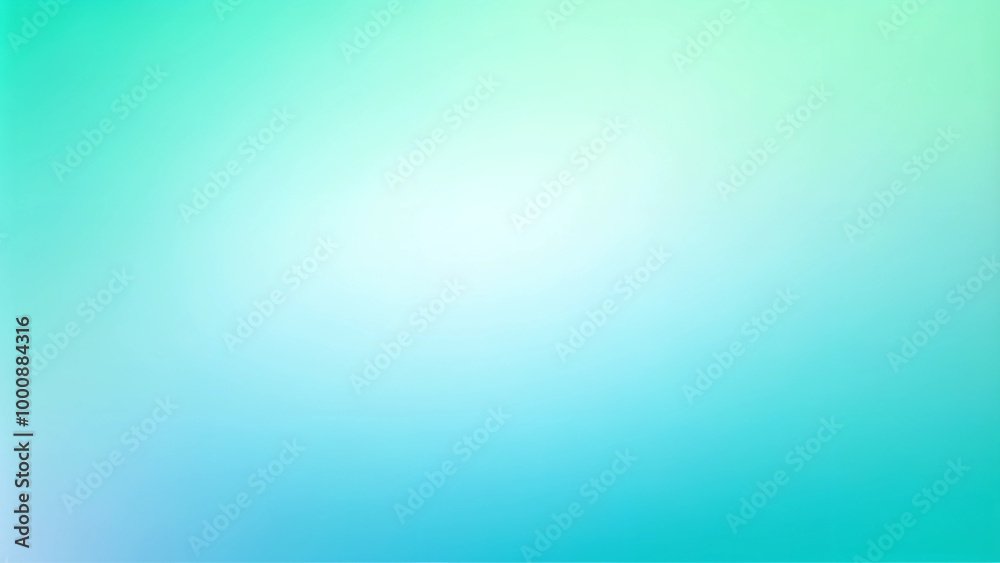 Obraz premium Abstract gradient background with smooth transition from light cyan to soft teal, soothing and refreshing