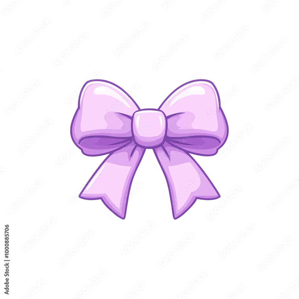 soft purple bow, cartoon style soft purple bow, cartoon style