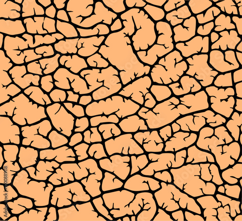 Vector texture of dry ground surface. Grunge abstract background