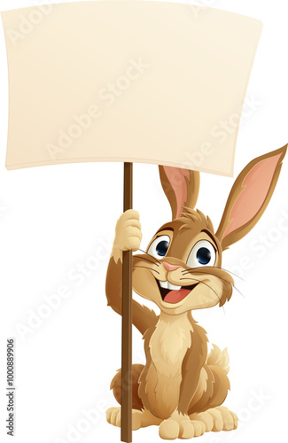 Easter Bunny Rabbit Holding...