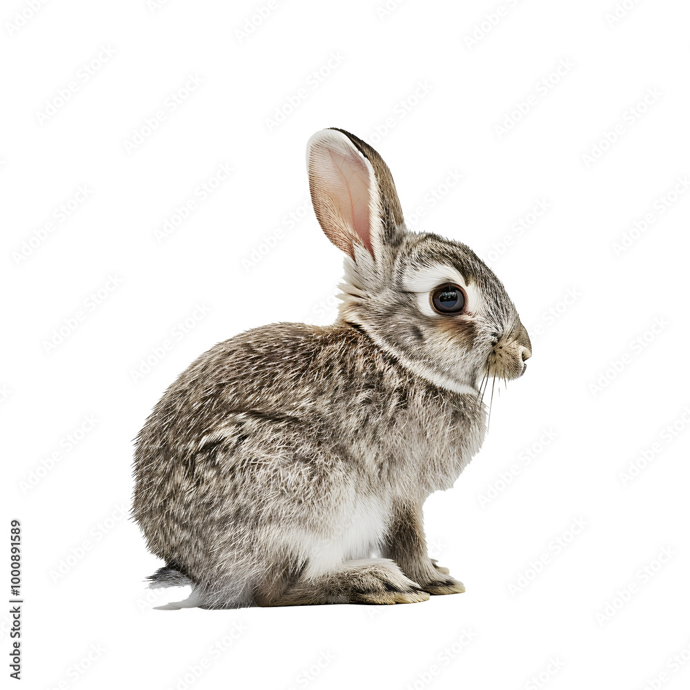 Obraz premium a side profile rabbit sitting